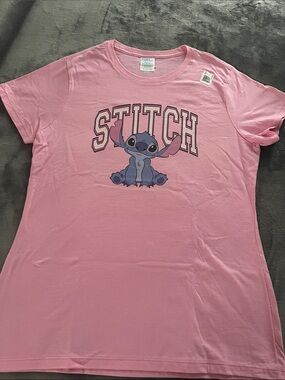 Pink Stitch Graphic Tee by Port & Company